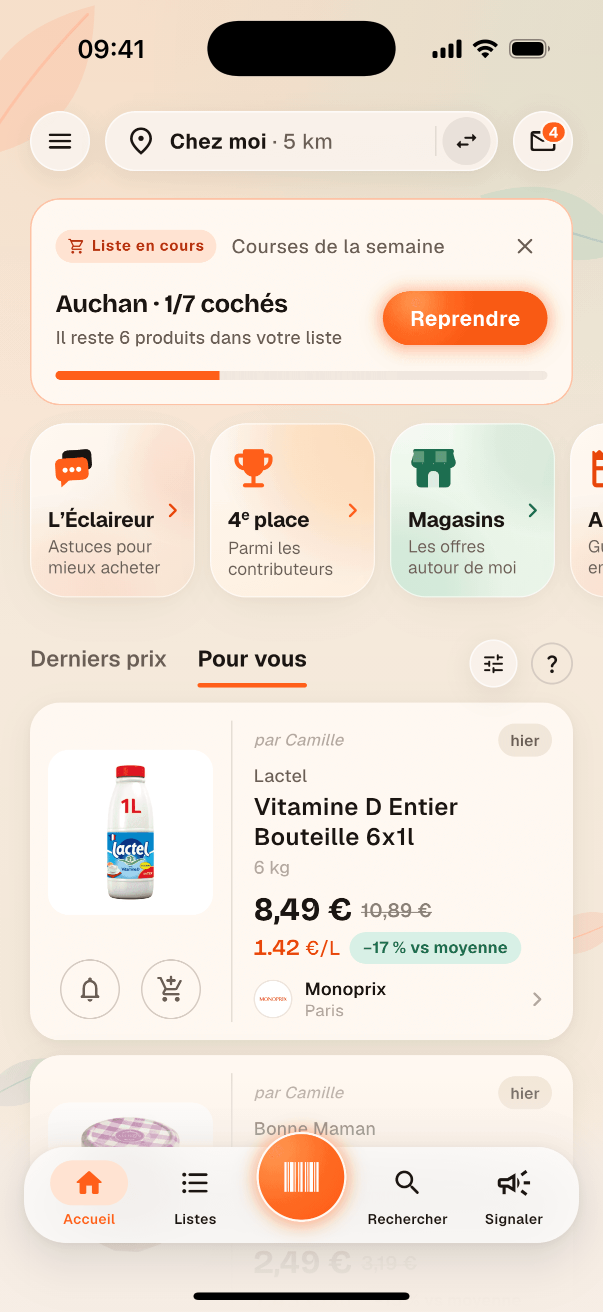 Capture d’écran de l’application Aukilo
